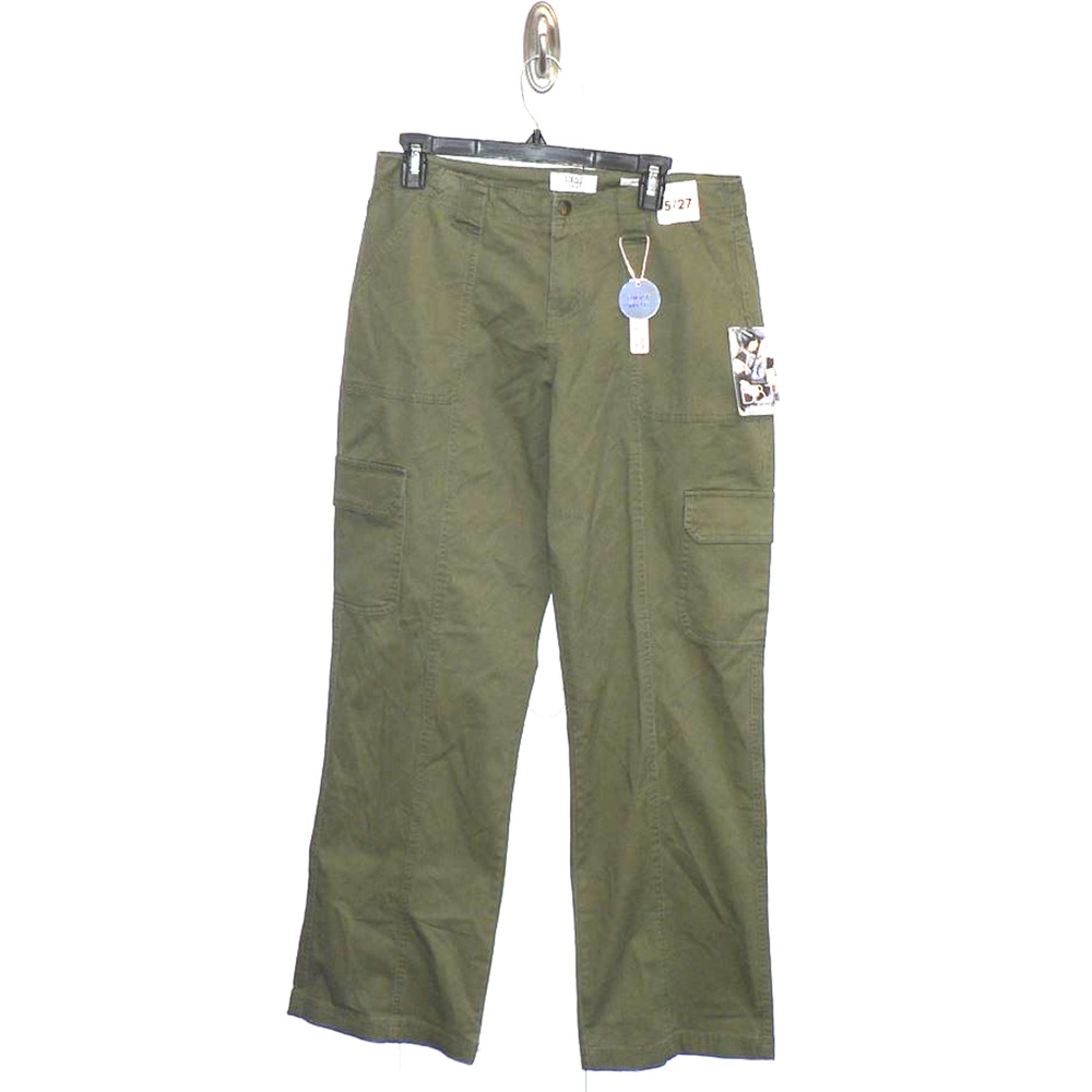 BBJ Los Angeles Women's Low Rise Wide Leg Cargo‎ Pants in Green Size 5/27 $68 - Picture 2 of 5